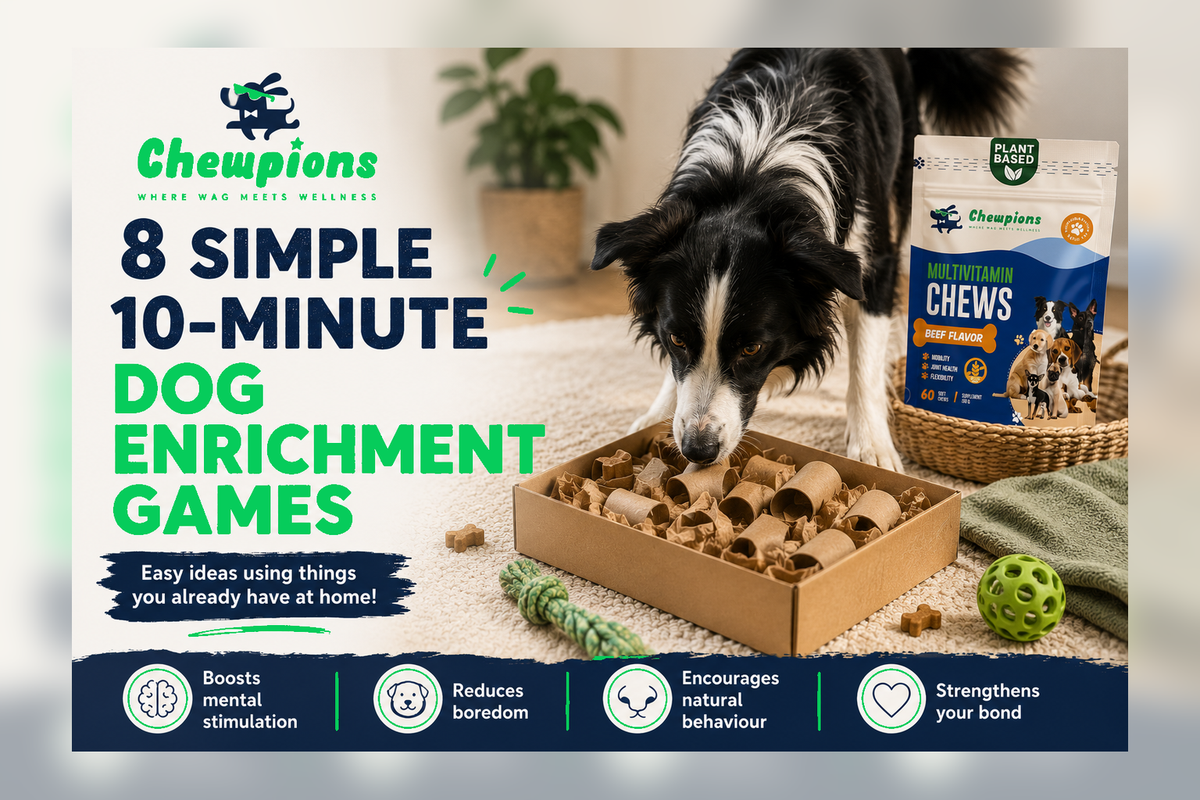 10-Minute Dog Enrichment Games to Beat Boredom | Chewpions